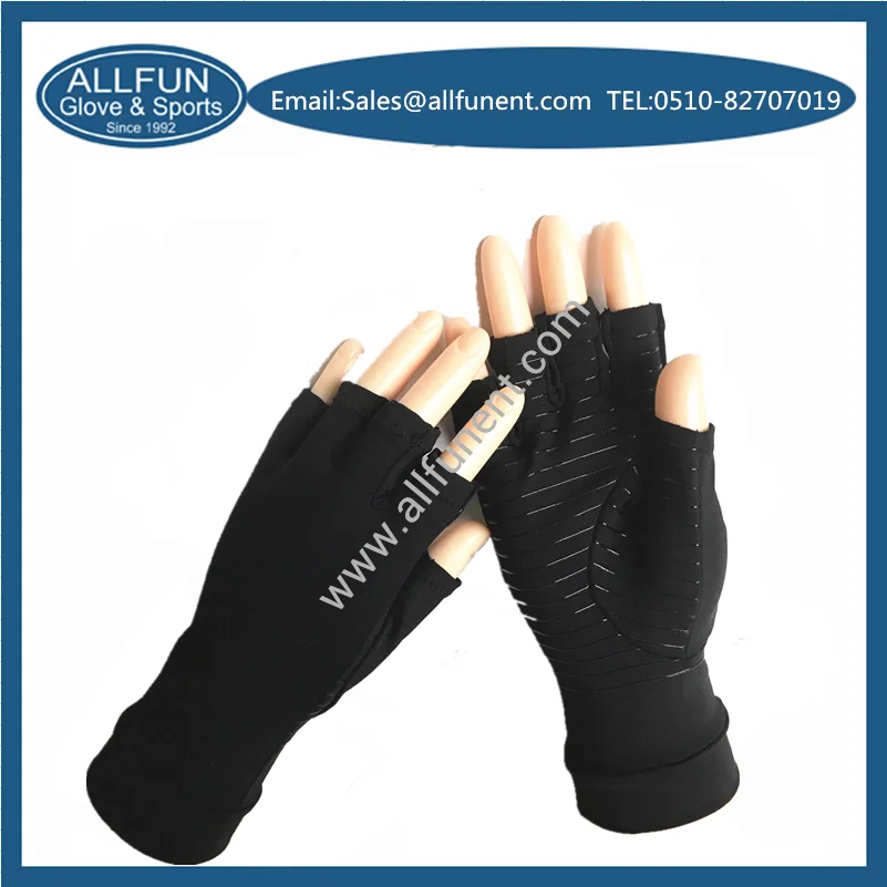 Перчатки сжатия переплетаются с медью нейлон артрит спортивные боли в суставах