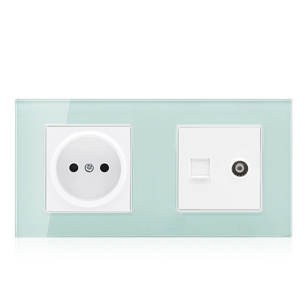 Многофункциональная электрическая настенная розетка для телефона и компьютера 16 А