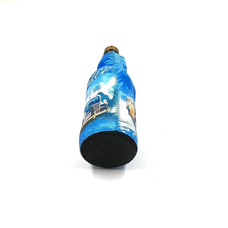 Factory Supply Custom Printed Beer Bottle Coolie Neoprene Zipper Beer Cooler Holder Sleeve