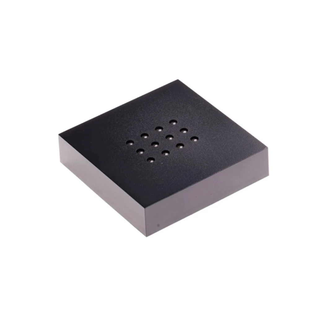 
BOSHI Plastic square engraving 3d crystal cube with led light base 