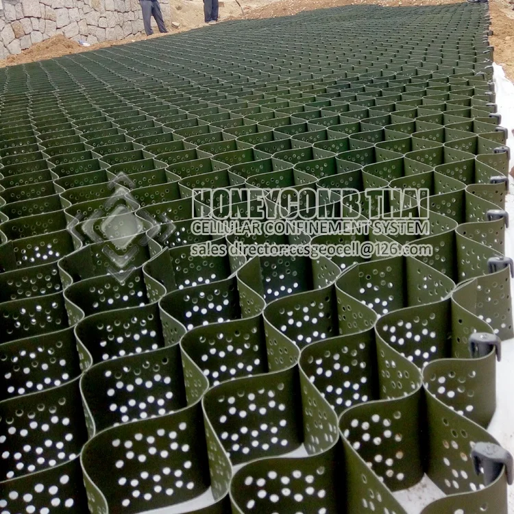 
grass grid paver honeycomb hdpe geocell for load support 