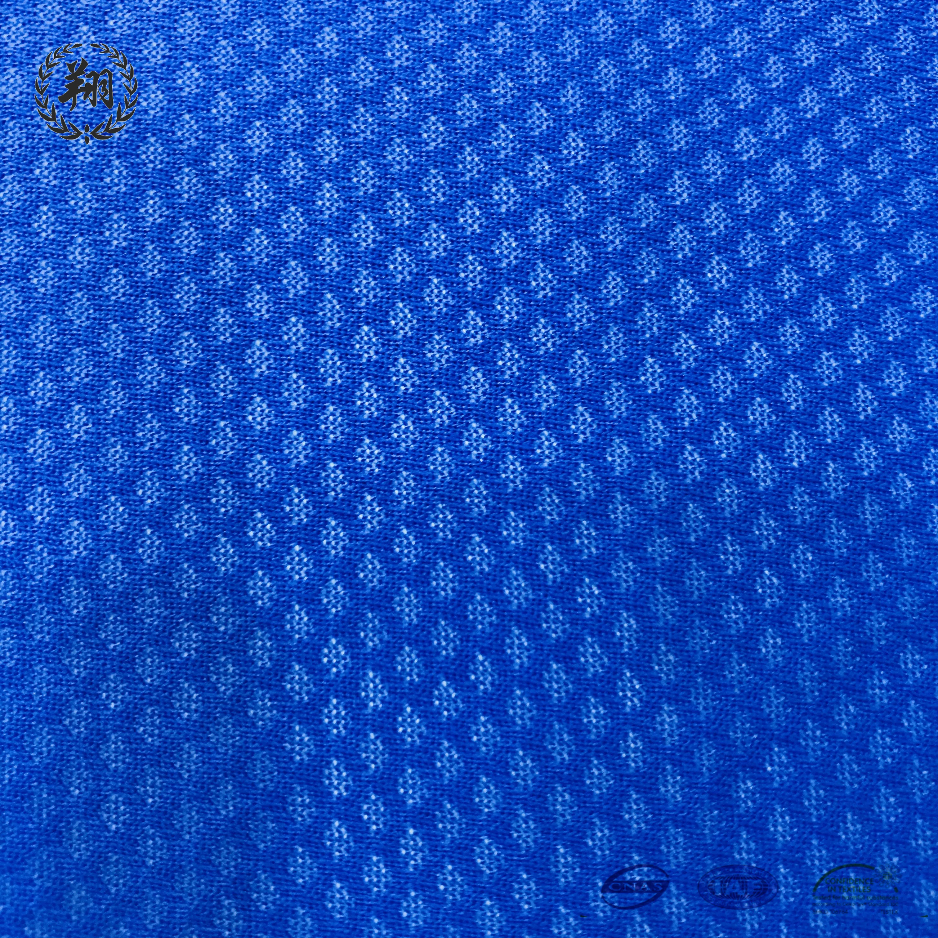 100% polyester rhombus Jacquard  mesh fabric warp knitting dry fit breathable fabric suit for sportswear