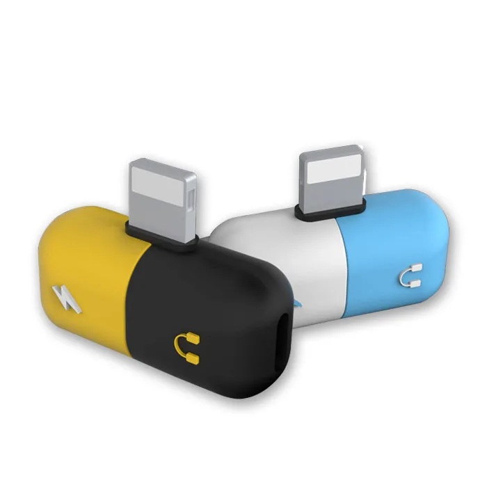 Новые Pill кабель splitter адаптер для 8/8 плюс/X/Xs/Xr/Xs 2 в 1 адаптер splitter Аудио зарядки