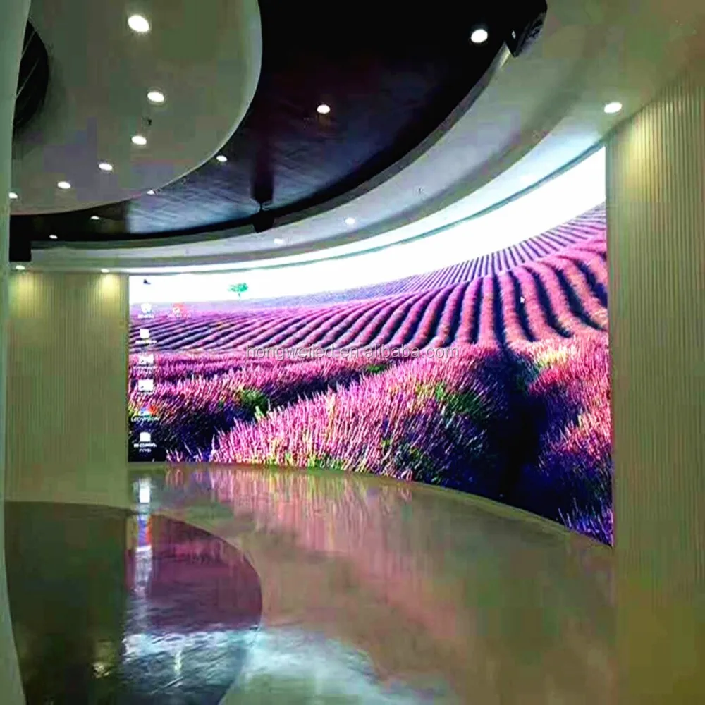Stage background P3.91 indoor led smd 2121 curved led rental display screen