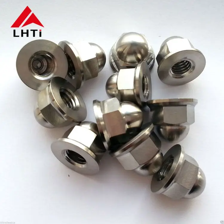 FLANGE Dome Nut M6 M8 GR5 Titanium for Yamaha Motorcycle Din 1587,DIN1587 Polished GR2,GR5 100PCS CN;SHA Metric 1.25 LHTI CNC