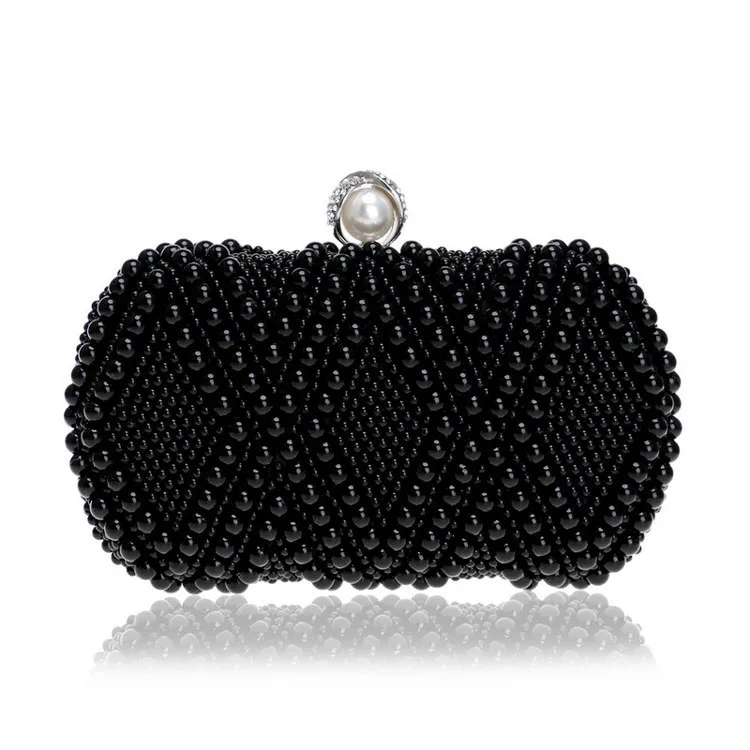 New Chain Evening Party Clutch Pearl Dinner Bag Lady Banquet Bag Night Dress Bag Square