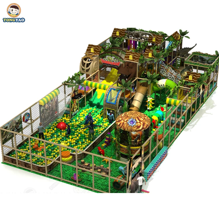 Free Customer Design Children Jungle Dinosaur Theme Playground Inflatable Naughty Castle For Kids