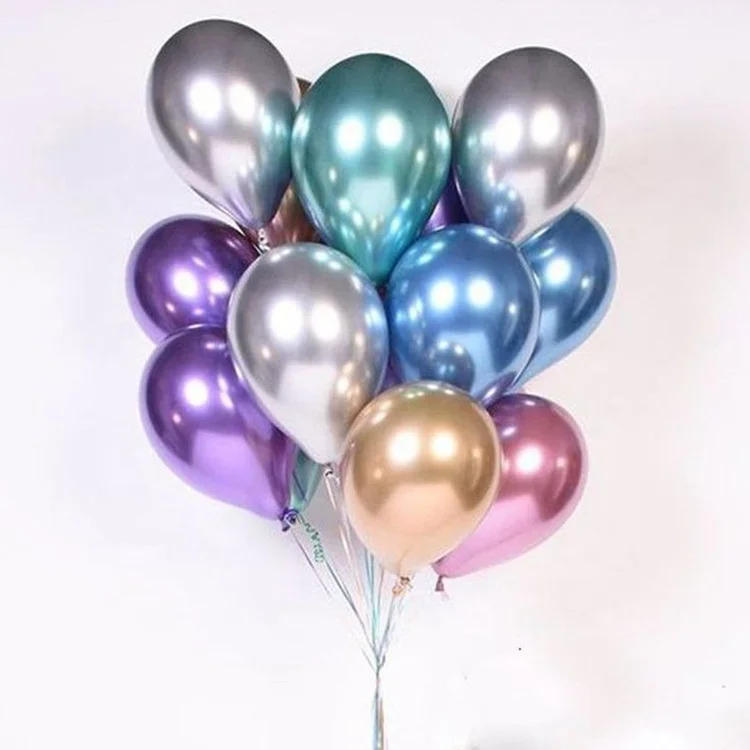 Nicro оптовая продажа 12 дюймов на день рождения и свадьбу Globos декорации ко дню рождения блестящие хромированные металлические латексные воздушные шары