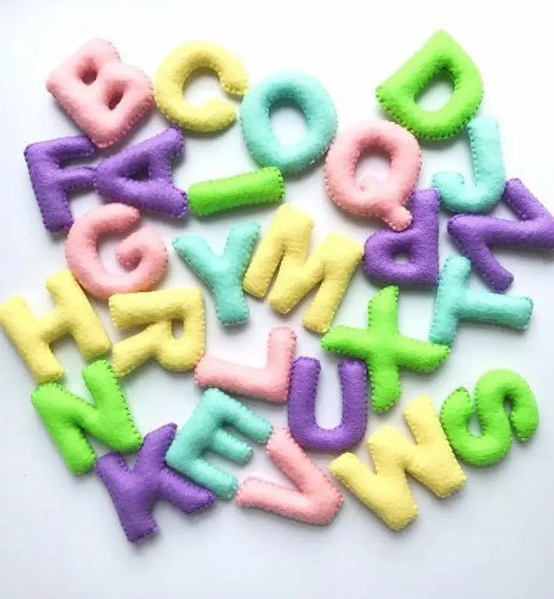 kids education toy felt stuffed alphabet letter felt educational letters for baby