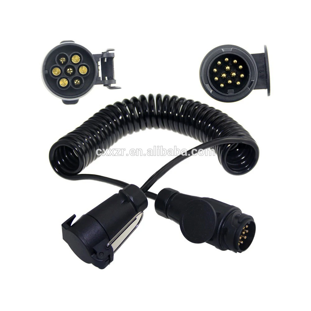 Скрученный силовой кабель/низкое напряжение кабель XZRT003/7 ядер грузовик запасные части прицепа/12 В в В или 24 спираль кабель