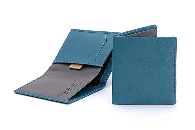 Slim Genuin Leather Wallet With Coin pocket RFID Blocking Card Holder