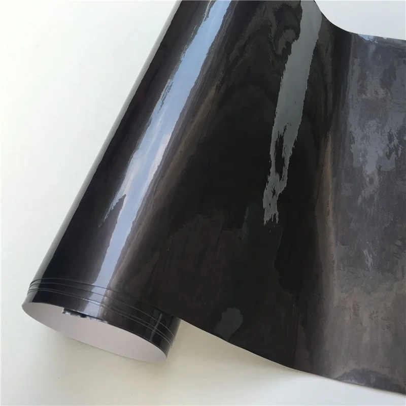 Black grey Metallic Sparkle Gloss Vinyl Car Wrap Film 1.52*20m Roll DIY Easy to Install No-Mess Decal Automotive Vinyl Wraps