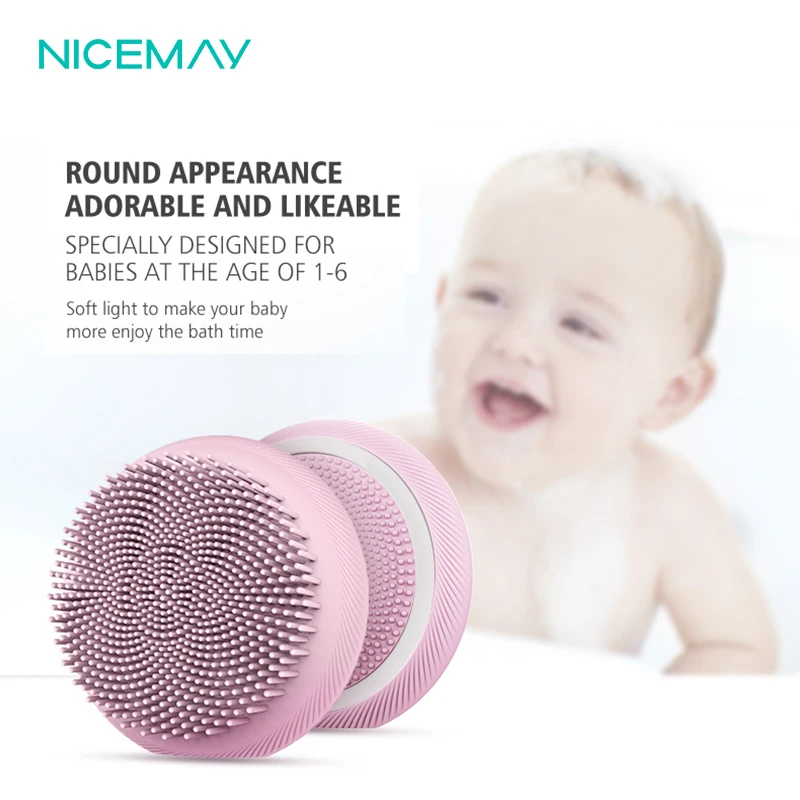 New Baby Product Waterproof IPX7 Electric Baby Bath Silicone Brush