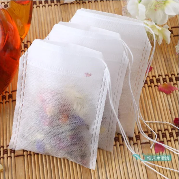 
Non woven fabric tea coffee bag with drawstring 
