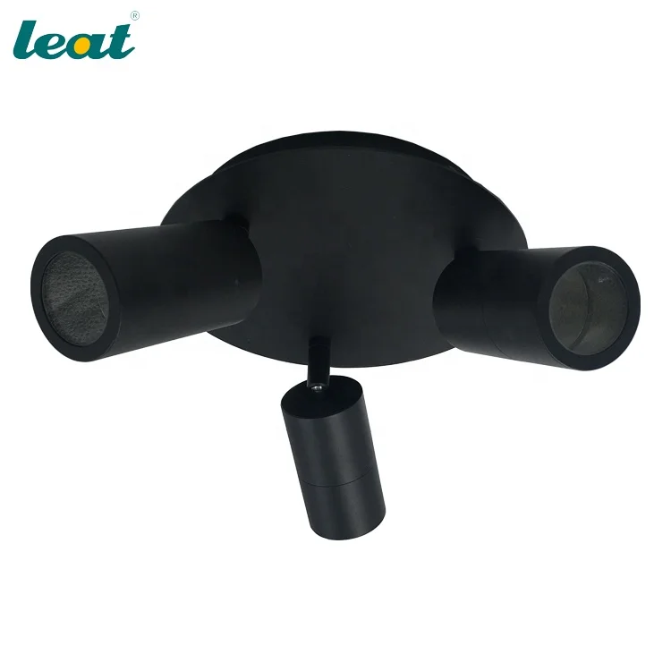 
2019 Round plate three heads down GU10 spotlight bar track lighting architectural light 