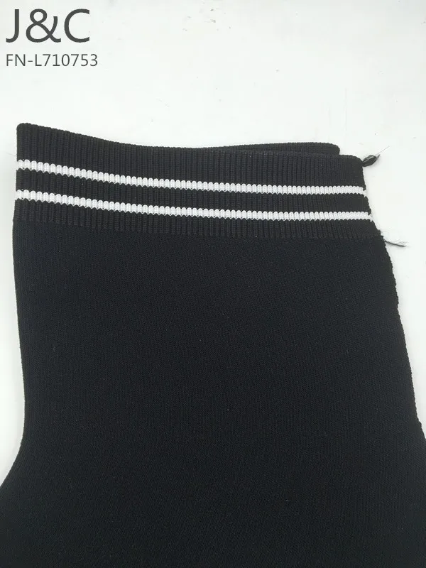 
black color sport shoes polyester fly knit upper 