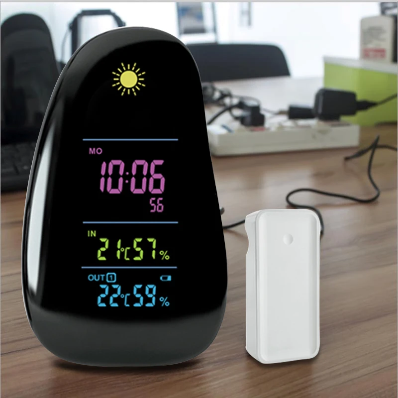 Портативная метеорологическая метеостанция с температурными трендовыми часами