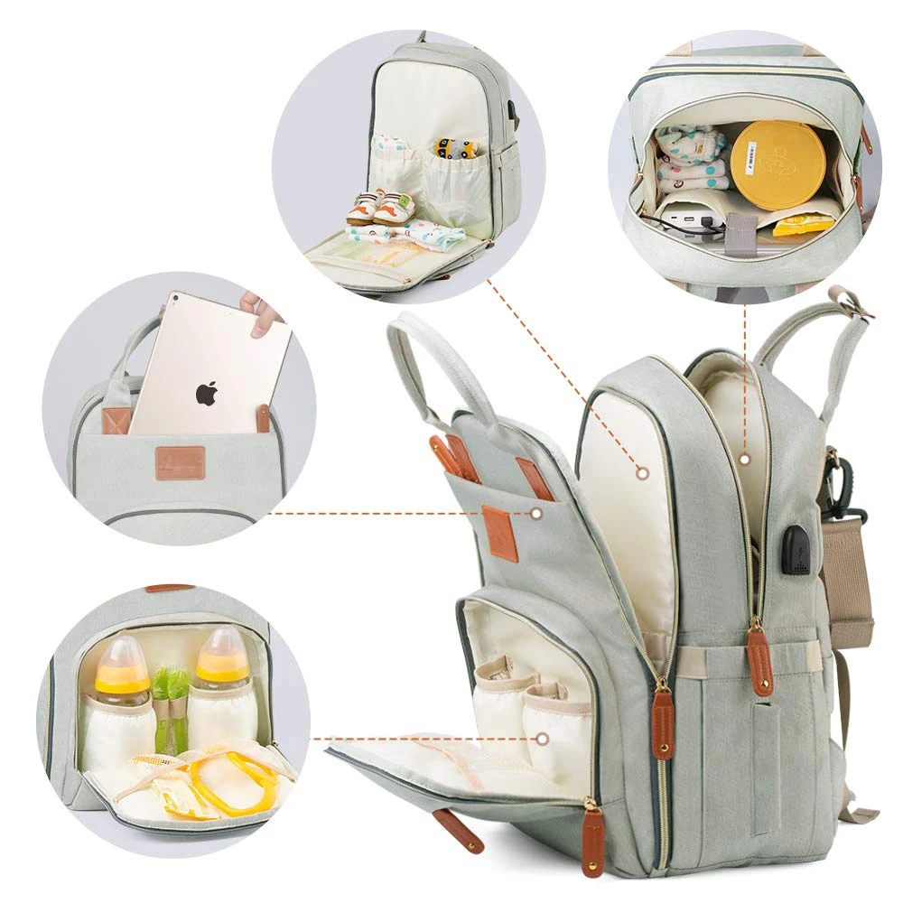 Baby Diaper Changing Bag Maternity Bag Nappy Backpack with Insulated Pockets Diaper Bag Backpack