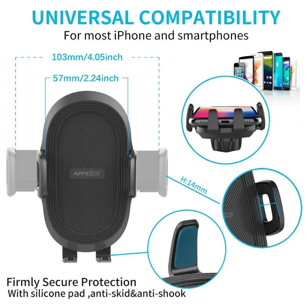 Promotional gifts wholesale suction cup car holder mobile stand car phone mount for 3.5-5.5 inch smartphone