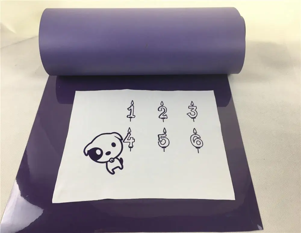 
Purple Flocked HTV Craft Vinyl - Flock Heat Transfer Vinyl for Cricut and Silhouette Cameo 