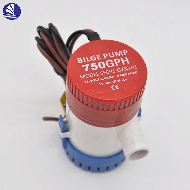 Автоматический погружной откачивающий водяной насос, 12 В/24 В 750 Гал/ч, с Поплавковым переключателем, Электрический погружной насос