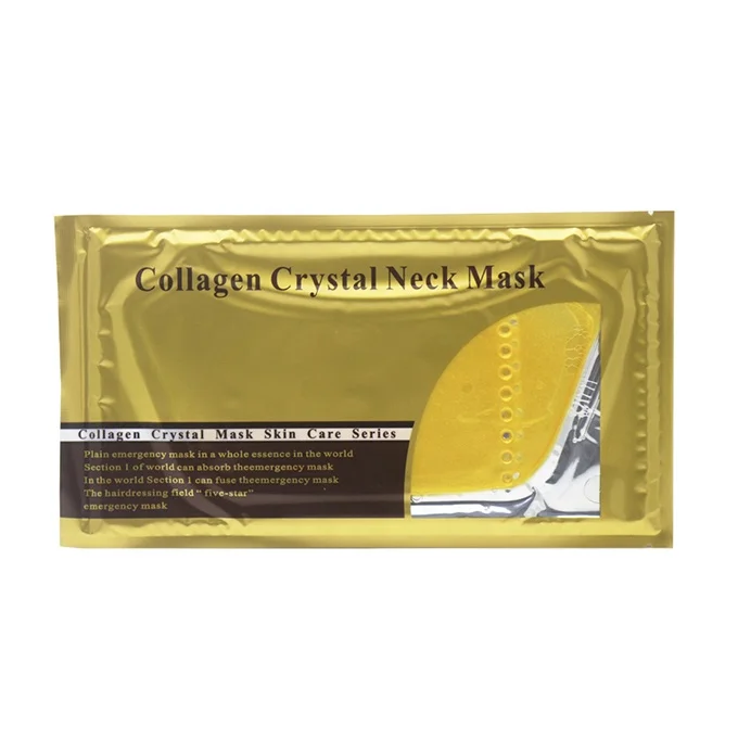 
Wholesale aging-resistant Anti-wrinkle anti-aging Golden facial Collagen Crystal neck mask 