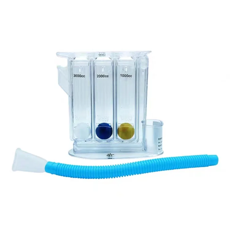 
Triple Lung Excercier three Ball breathing Exerciser incentive Spirometer 