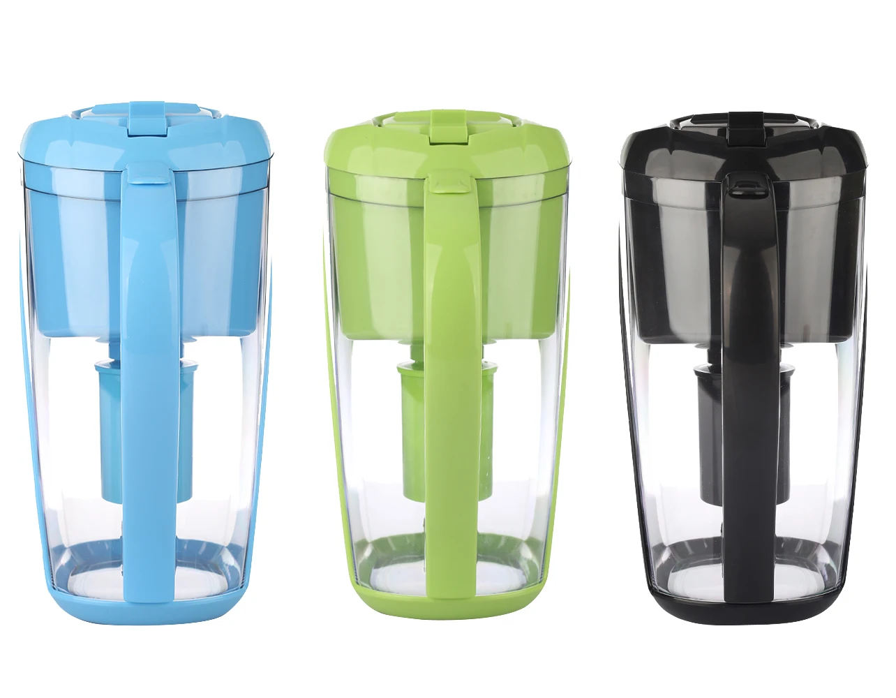 Alkaline water filter pitcher with high PH+9.5 consisting of ion exchange resin, tourmaline, mineral balls and carbon