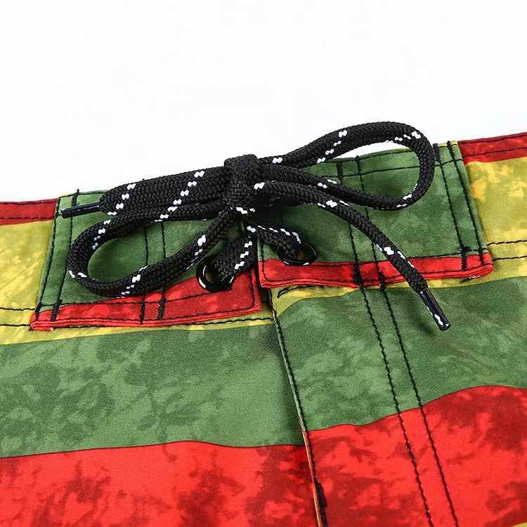 
Quick drying male stripe surf board shorts old man long swim trunks 