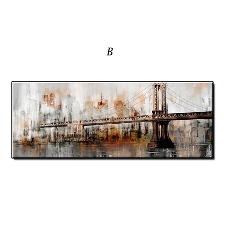 Товары для дома, настенное художественное полотно, Современное абстрактное искусство, украшение, городской пейзаж, картина маслом