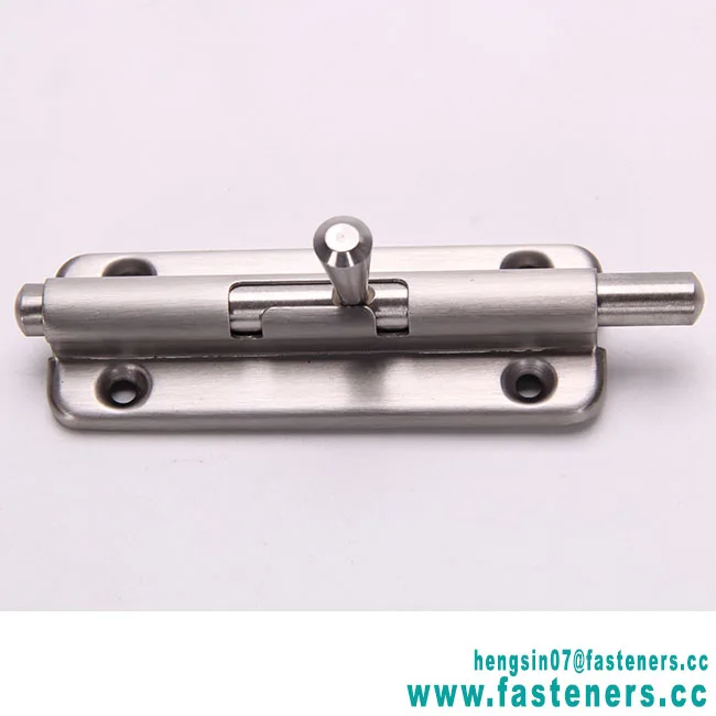 High-quality  Home Door Security Guard sliding mortise Latch Bolt Gate Door Lock Stainless Steel Spring Loaded