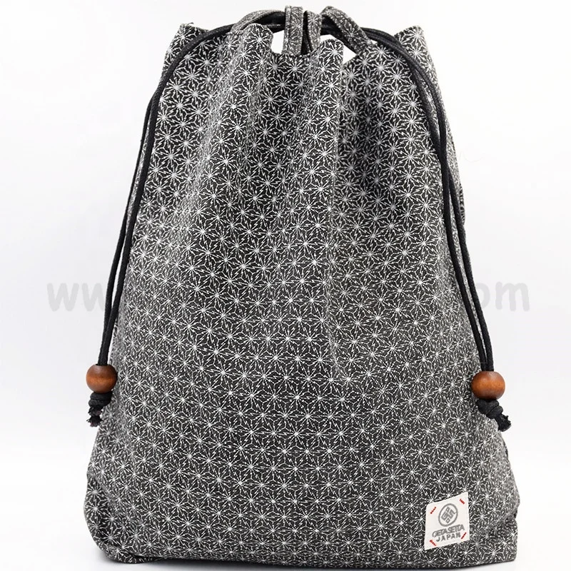 Personalized Colorful canvas cotton drawstring clothes bag with double string