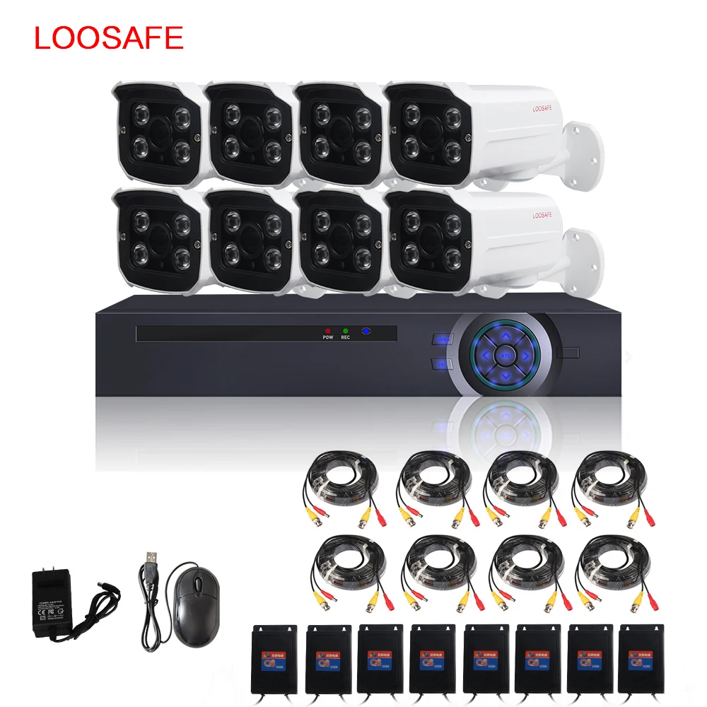 H.264 IP66 Водонепроницаемый 1080P AHD пуля камеры AHD DVR 8 канала P2P облако высокой четкости система безопасности