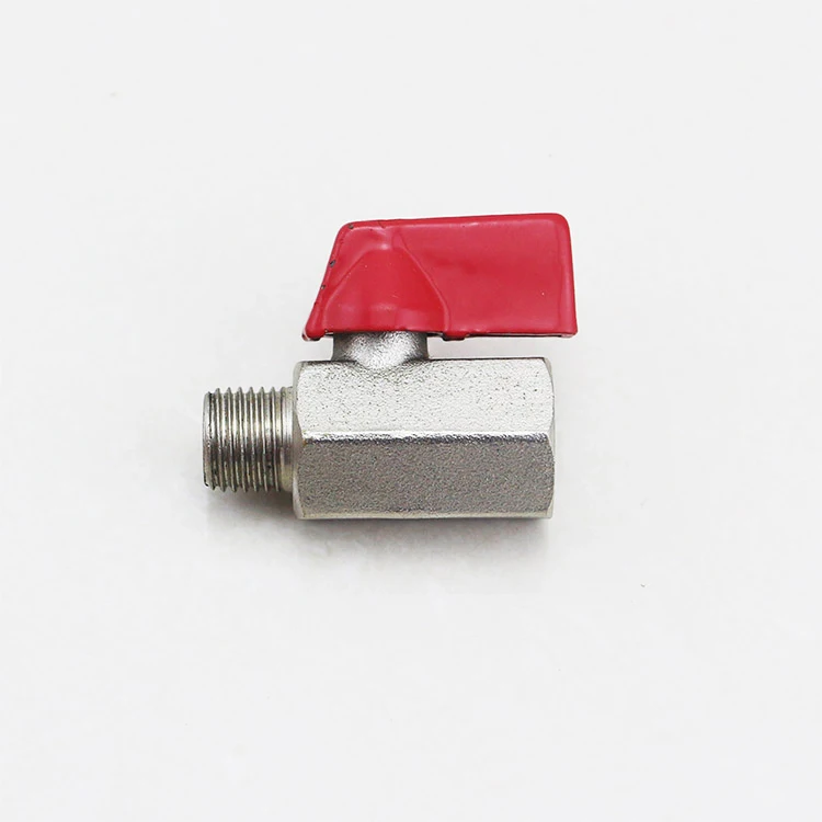 
Pneumatic 1/2' Inch Internal External BSP Thread Manual Mini Cheap Ball Valve Brass with Red Lever Handle 