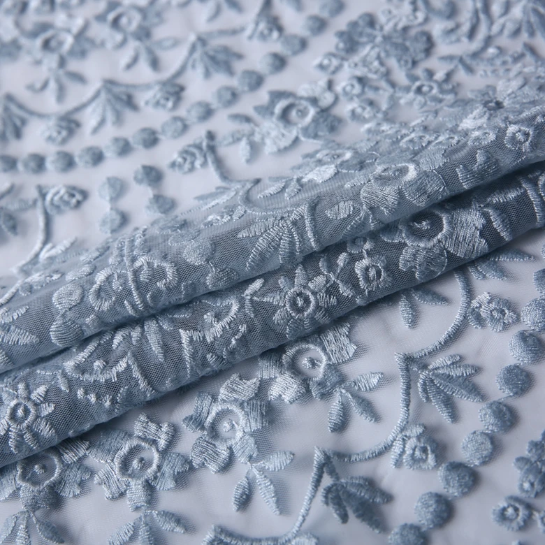 HA-14575D новые продукты причудливый дизайн плетеная сетчатая кружевная вышитая ткань тюль для платья