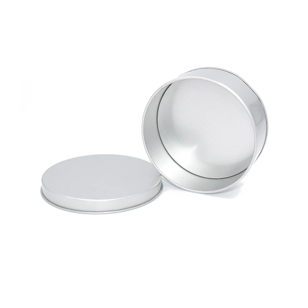 Round Saffron Package Tin Box With Pvc Lid