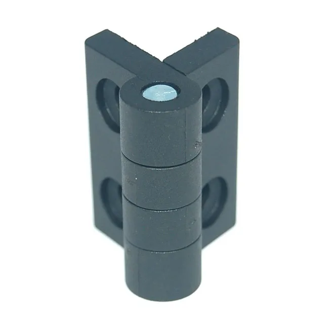 Black Plastic Hinge With Knurled Brass Pin Cabinet Cupboard