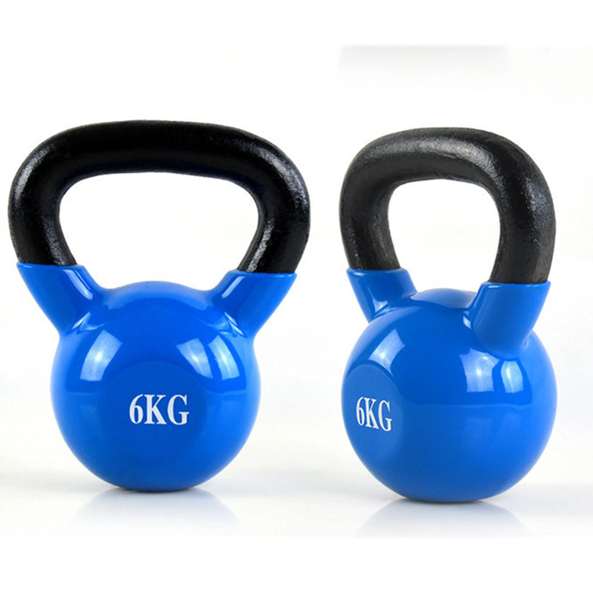 China Colorful custom logo vinyl kettlebell PVC coated kettlebells for weight lifing exercise