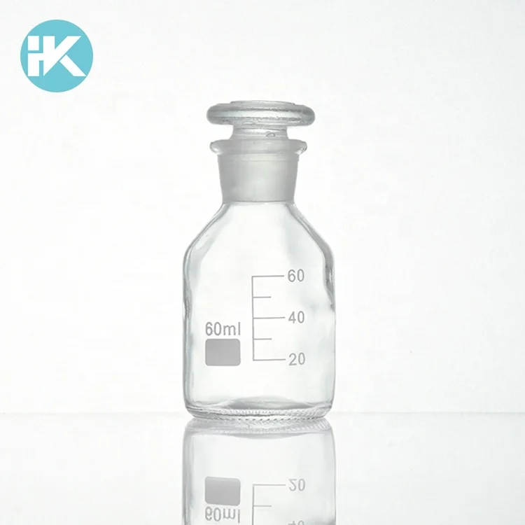 Huke лабораторные изделия из стекла на заказ узкая рот стеклянная бутылка реагента
