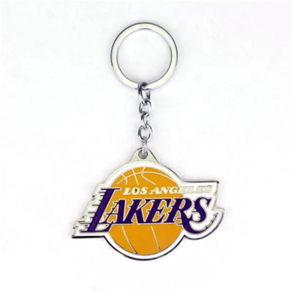 Jewelry Champion Basketball Teams key chain Lakers  Warriors Rocket Celtics Bulls Cavaliers Logo Keychain Metal