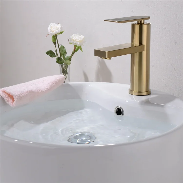 Смеситель для раковины в ванной комнате с одной ручкой, латунный кран для горячей и холодной воды, матовый золотой/черный/хром