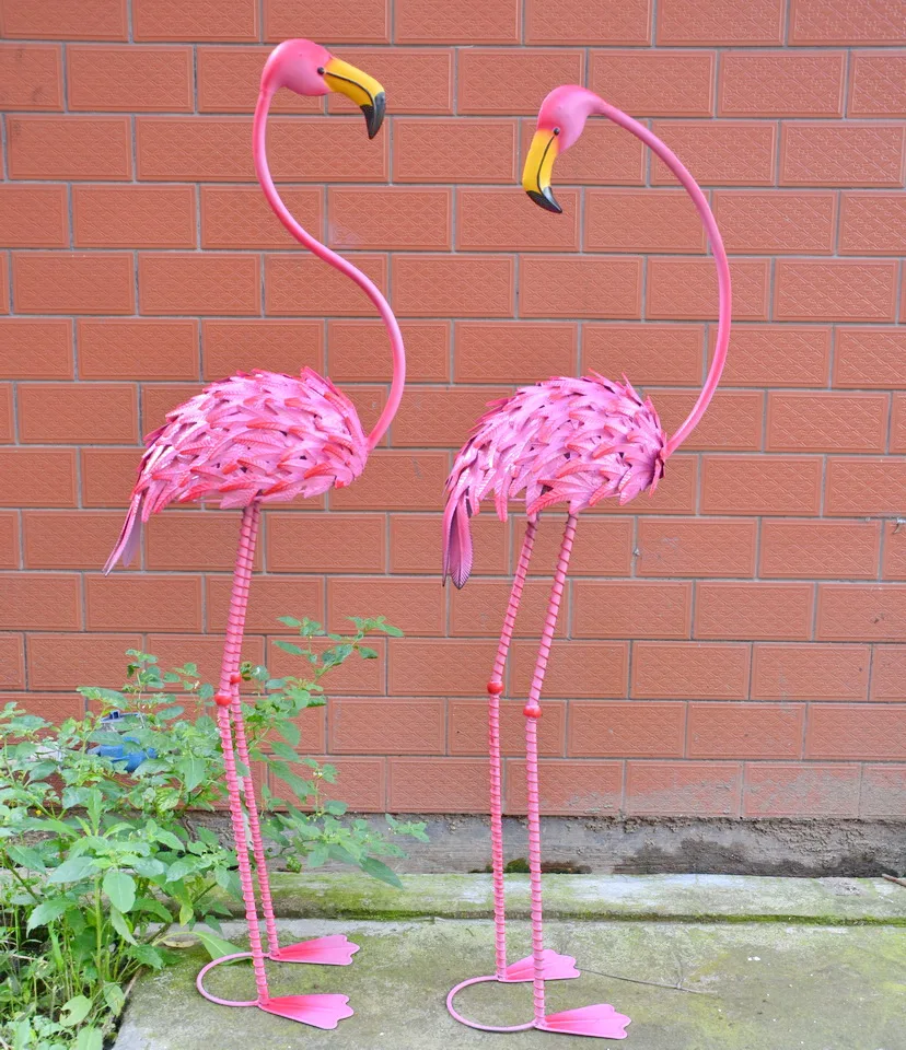 outdoor large statue craft art decorative crane bird Garden Metal