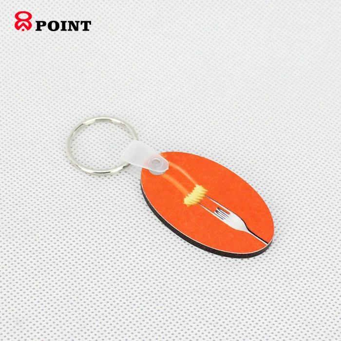 8-канальный овальной формы сублимации круглые брелок/брелок для ключей на заказ брелки для ключей