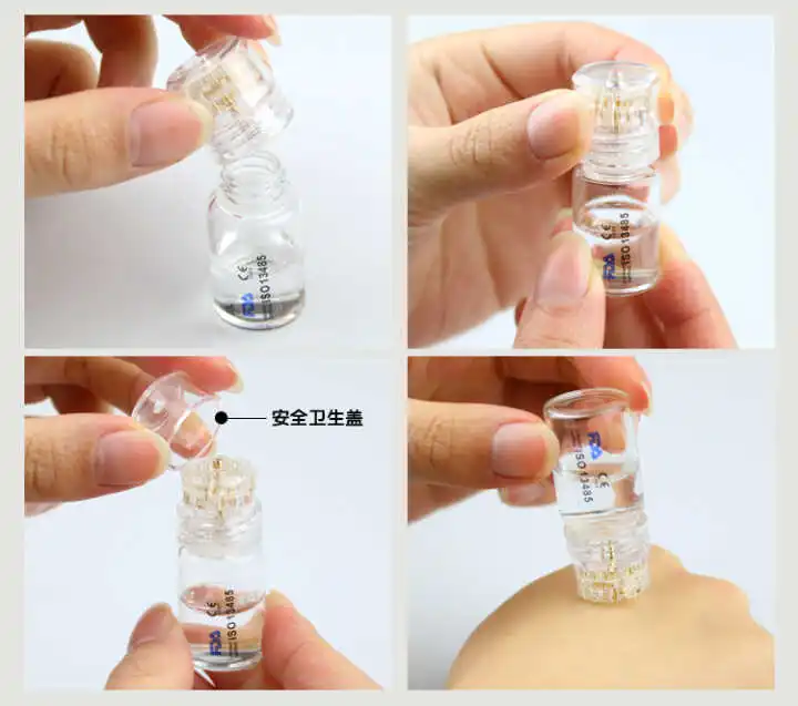 
micro derma needle stamp with 20 titanium needles 