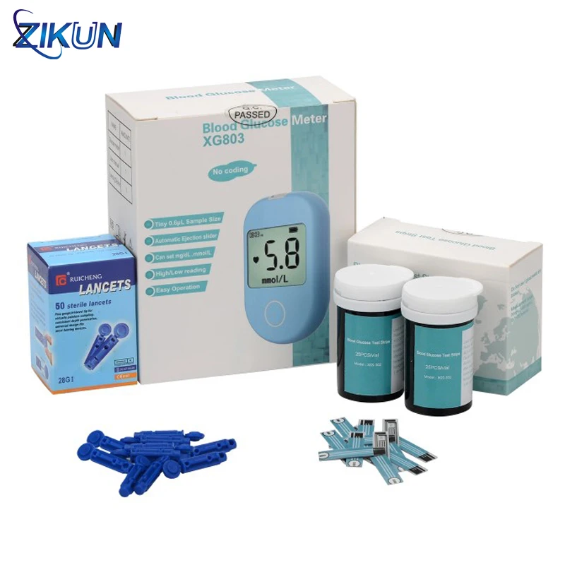 
Cheap Sugar test machine glucose meter with blood glucose test strips 