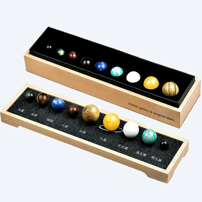 
Solar System Natural Date of Star Gemstone Amethyst Mineral Stone Rock Quartz Solar System 9Planets Collectionable Decor 