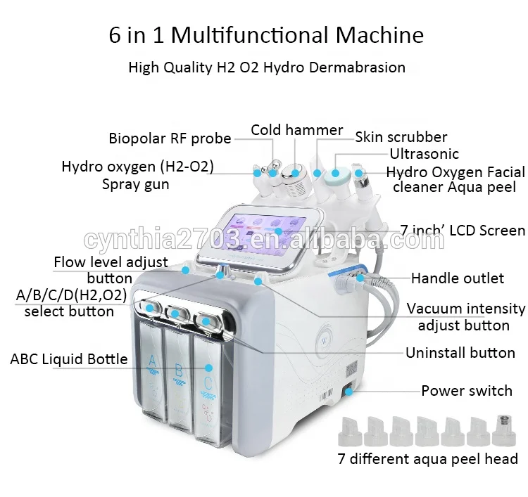 Portable hydro water facial deeply cleaning beauty system machine Cynthia RU 810SA