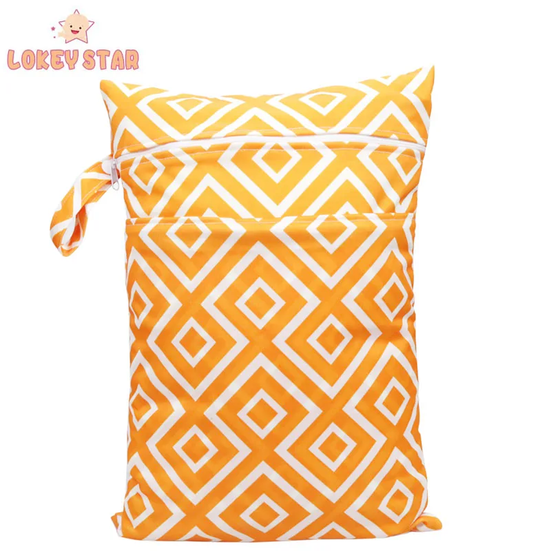 
Lokeystar Arrow Pattern Foldable Portable Waterproof Stroller Baby Wet Bag 30X40cm Dry Wet Bag for Swimming 