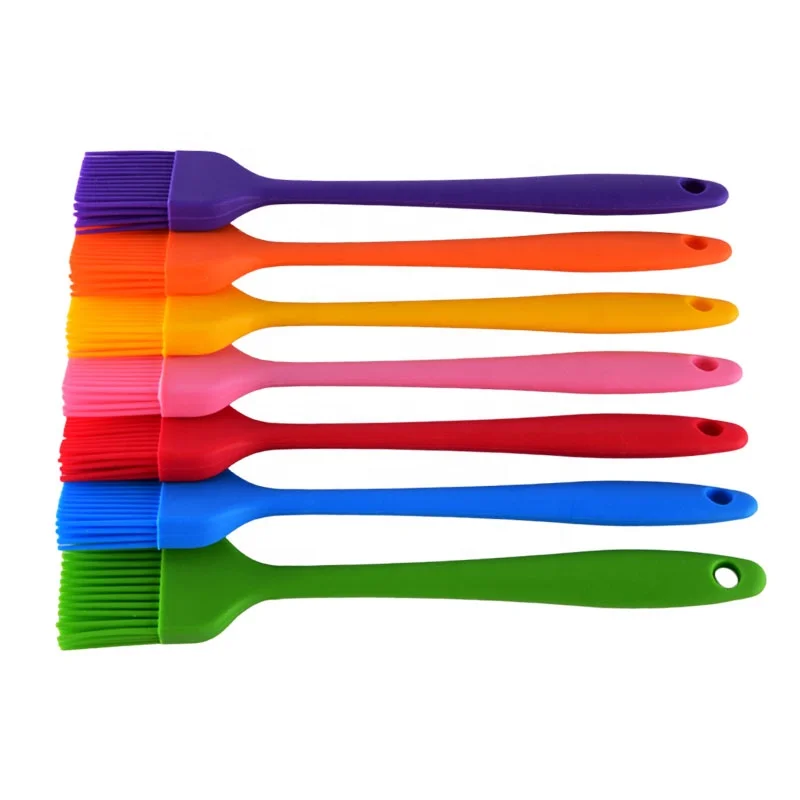 
Heat Resistance Grilling BBQ Brush Silicone Oil Brush with Steel Bar Handle 