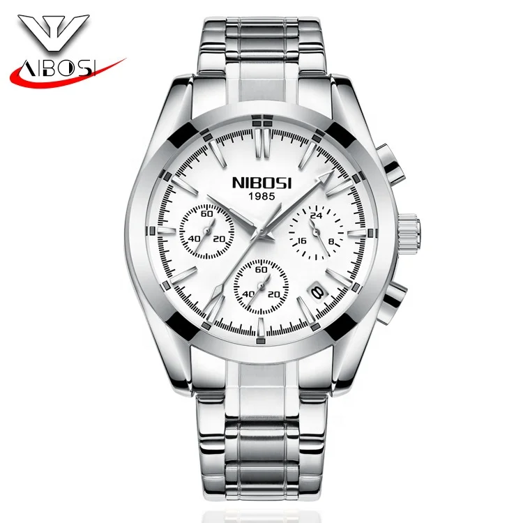 NIBOSI 2310 free shipping  Men Watches Top Brand Luxury Fashion Business Quartz Watch Men Sport Metal Waterproof Wristwatches